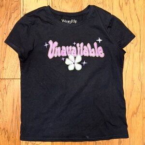 cute graphic t shirt “unavailable”